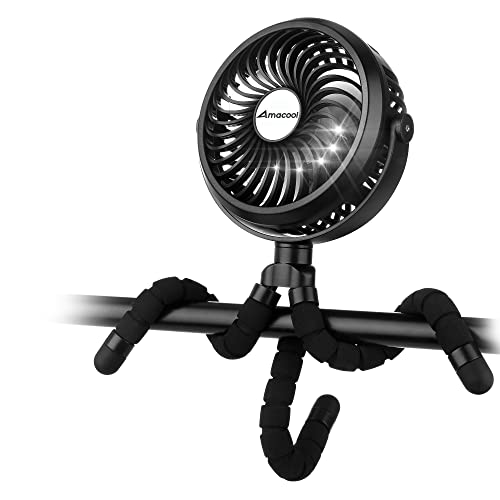 AMACOOL Rechargeable Clip-On Stroller Fan