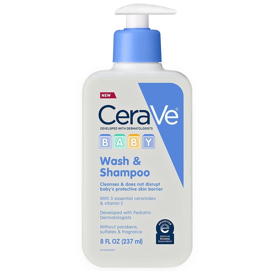 CeraVe Baby Wash & Shampoo, Fragrance, Paraben & Sulfate Free