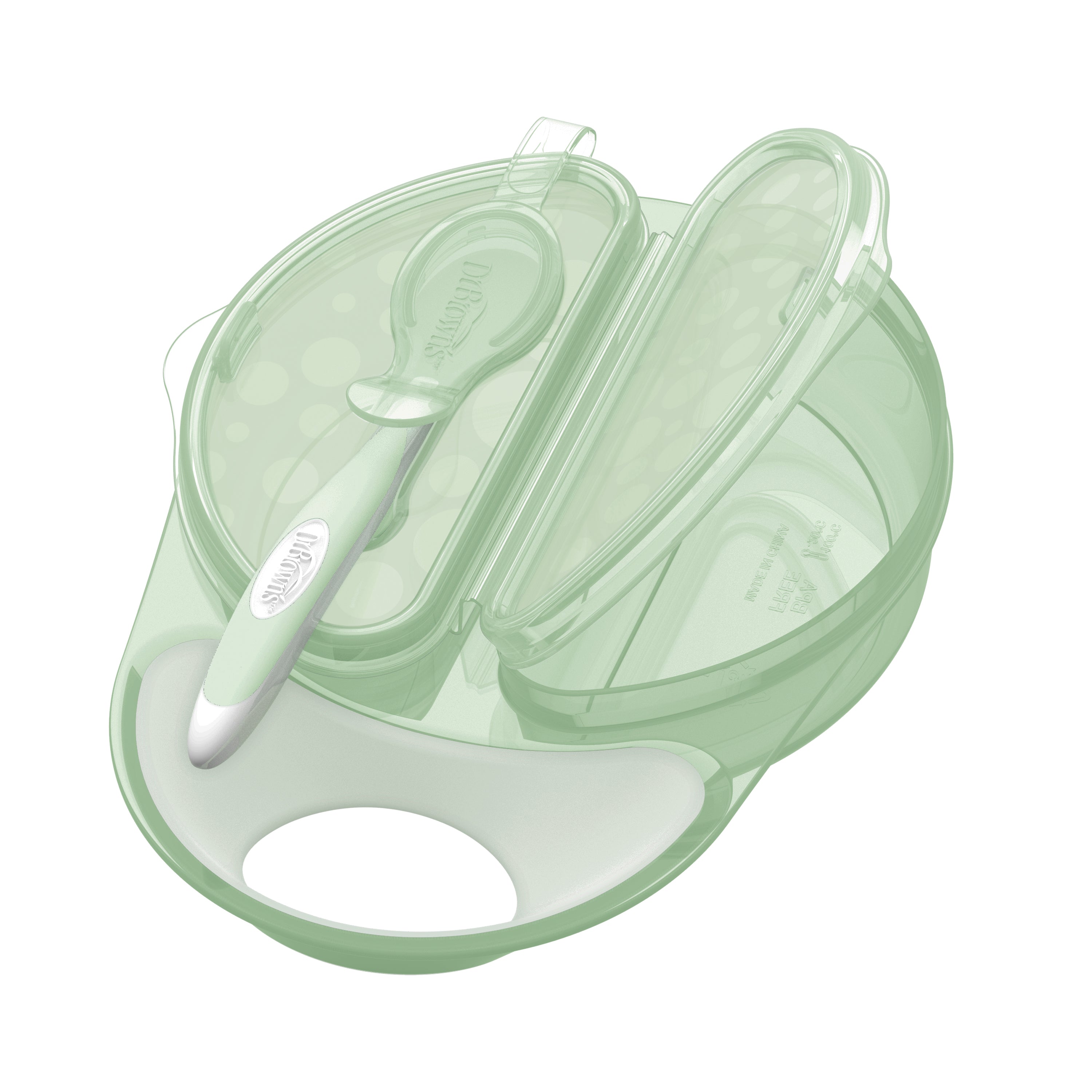 Dr. Brown's Travel Fresh Bowl and Snap-in Spoon for Toddler Feeding On the Go, BPA-Free