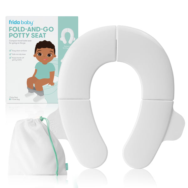 Frida Baby Fold-and-Go Portable Potty Seat for Toilet, Foldable Travel Potty Seat