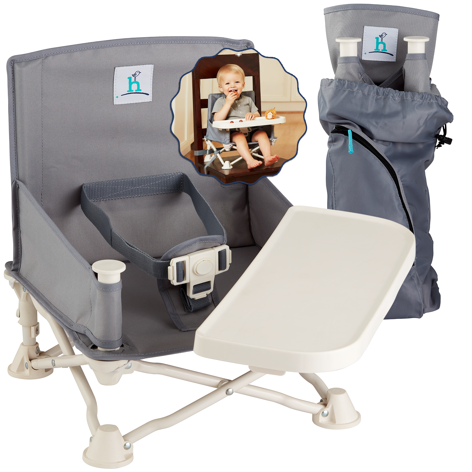 Hiccapop OmniBoost Travel Booster Seat with Tray