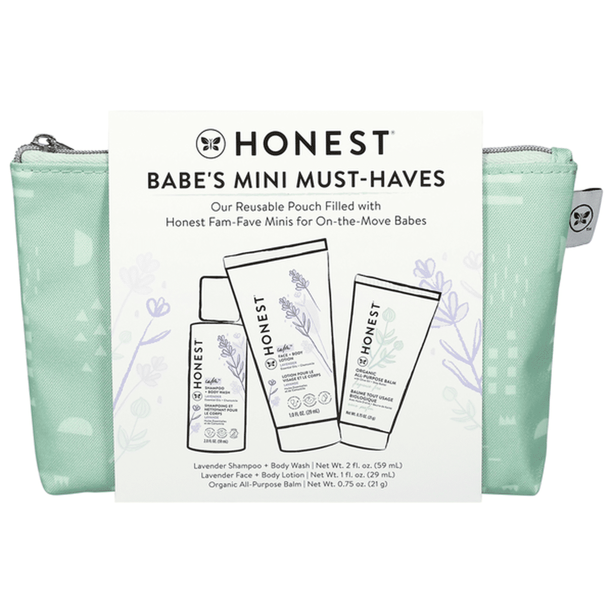 The Honest Company Babe's Mini Must Haves Gift Set, Travel Size Bathtime Essentials