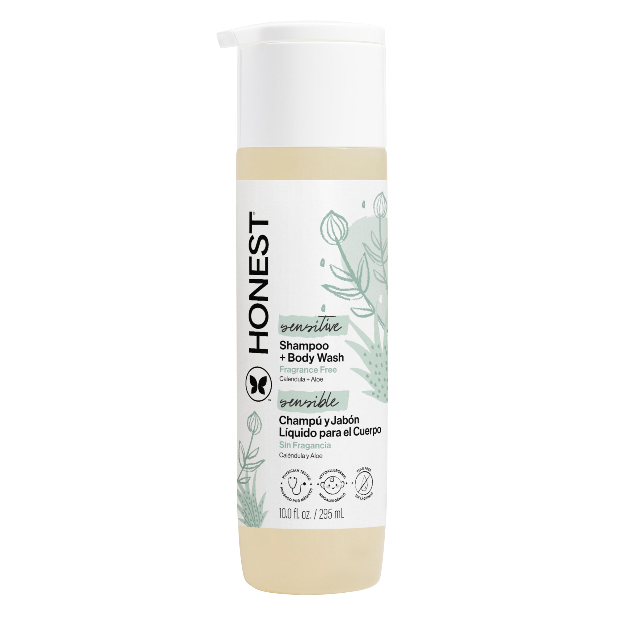 The Honest Company 2-in-1 Baby Shampoo & Body Wash, Fragrance-Free, Tear-Free