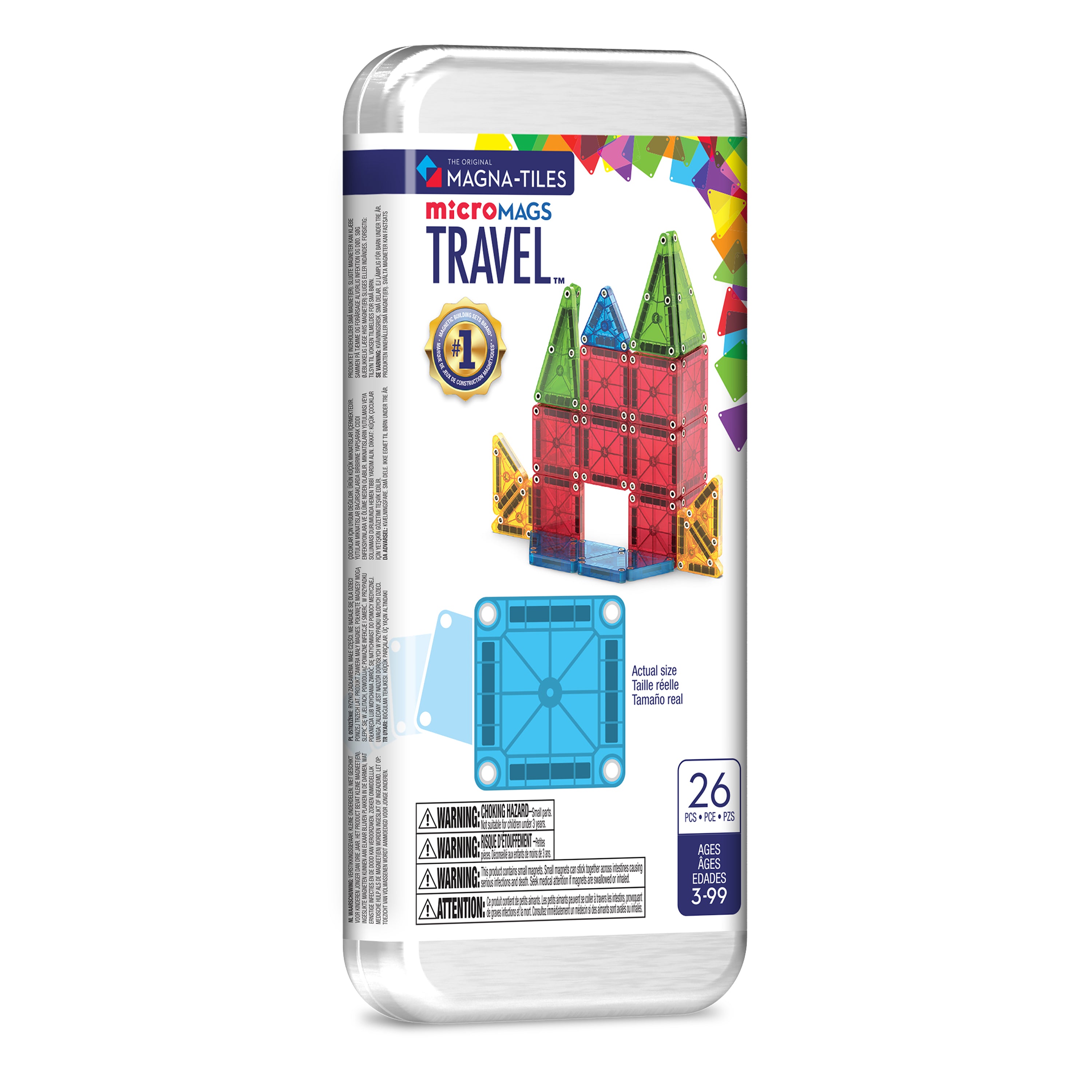 Magna-Tiles microMAGS 26-Piece Travel Magnetic Construction Set