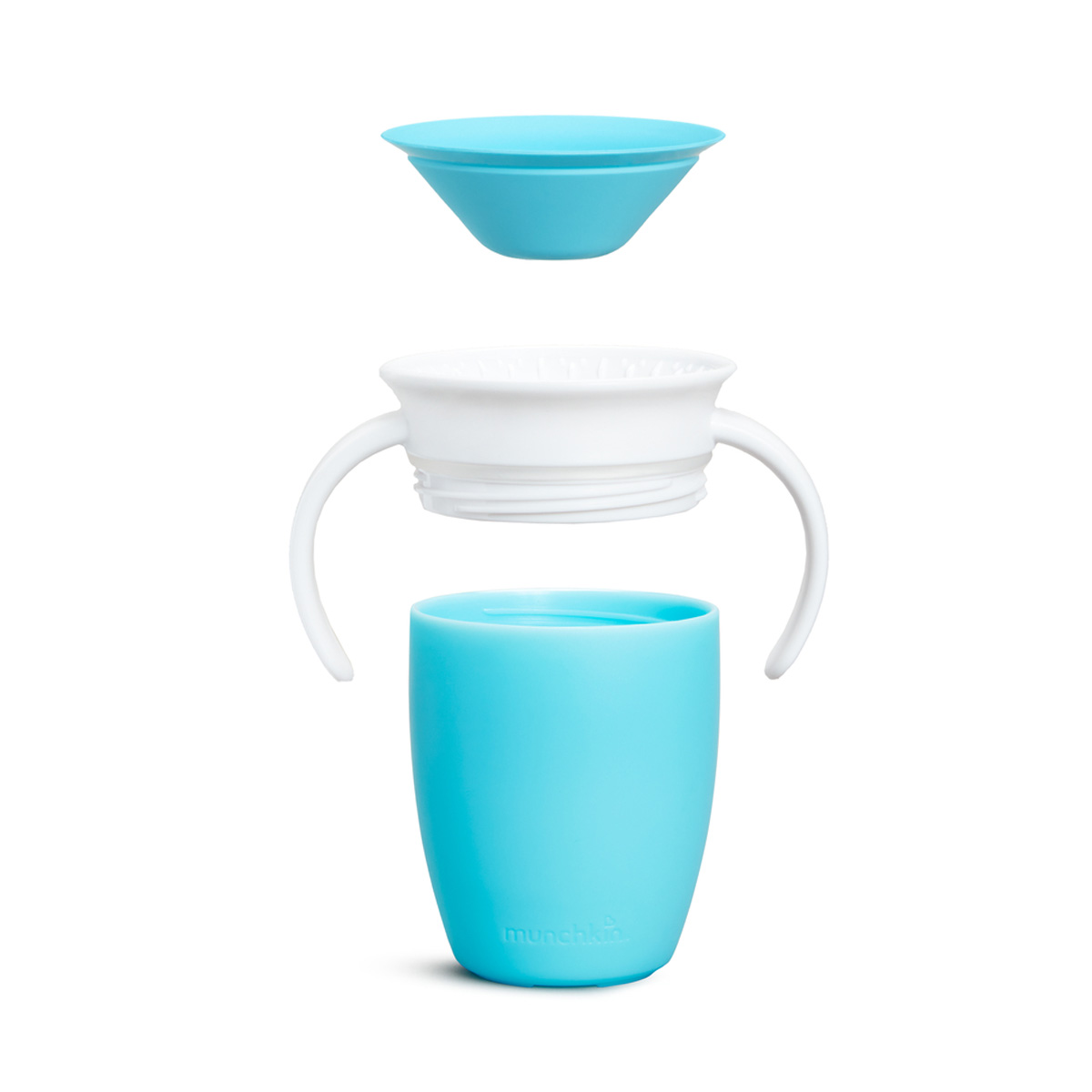 Munchkin Miracle 360 Sippy Cups, 7 oz, 2 Pack, Spill Proof for Age 6mo+