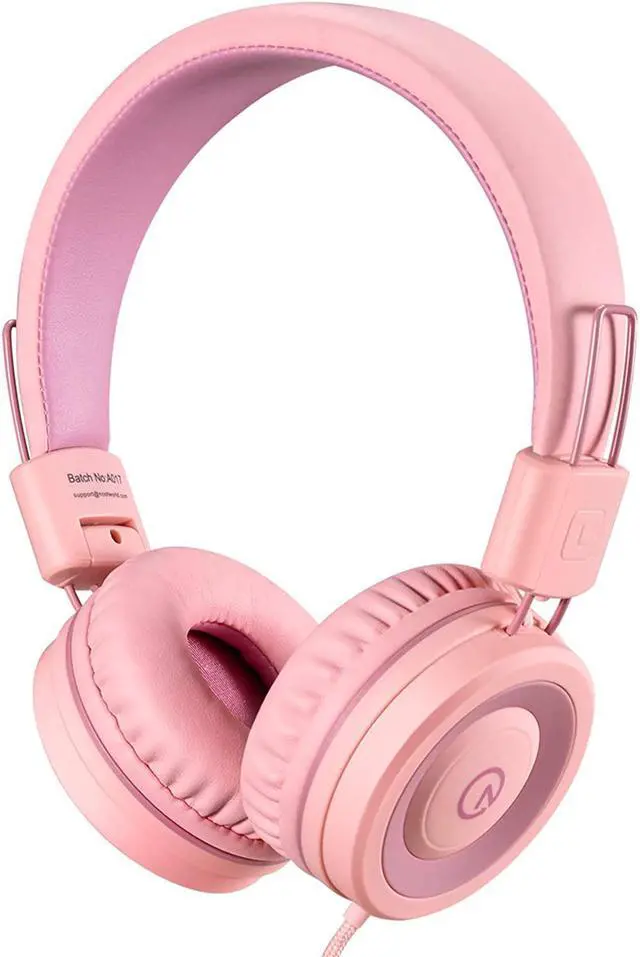 noot products K11 Kids Headphones, Foldable Stereo Tangle-Free 3.5mm Wired On-Ear
