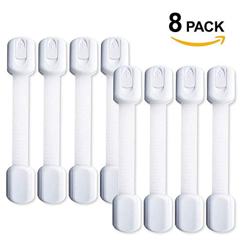 SKYLA HOMES Baby Locks (8-Pack) Child Safety Cabinet Proofing, 3M Adhesive