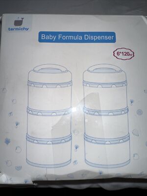 Termichy Stackable Formula Dispenser Portable Milk Powder Container, 2 Pack