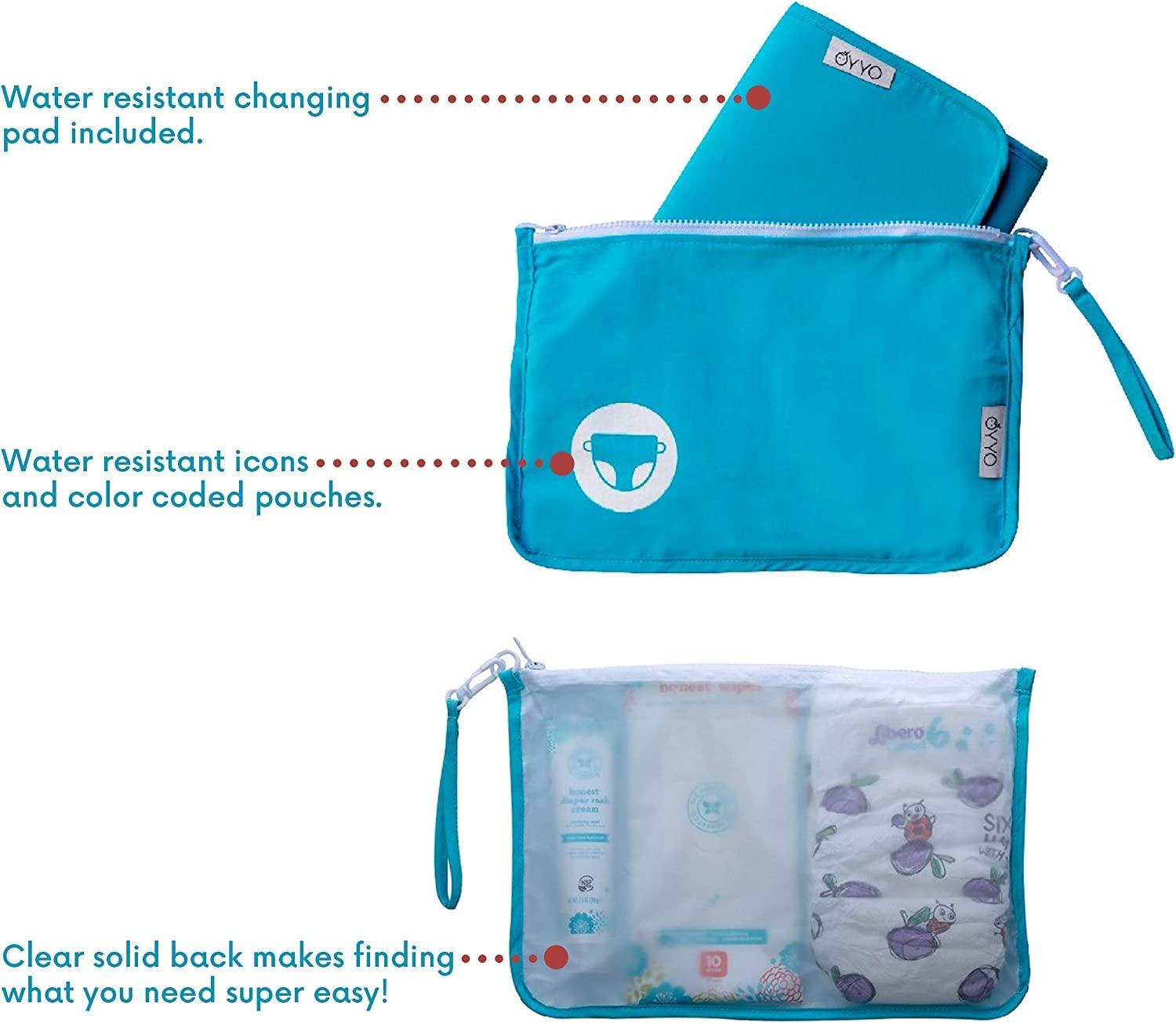 YOPCDJ 5PCS Diaper Bag Organizer Pouch Set, TSA Approved Clear Waterproof TPU